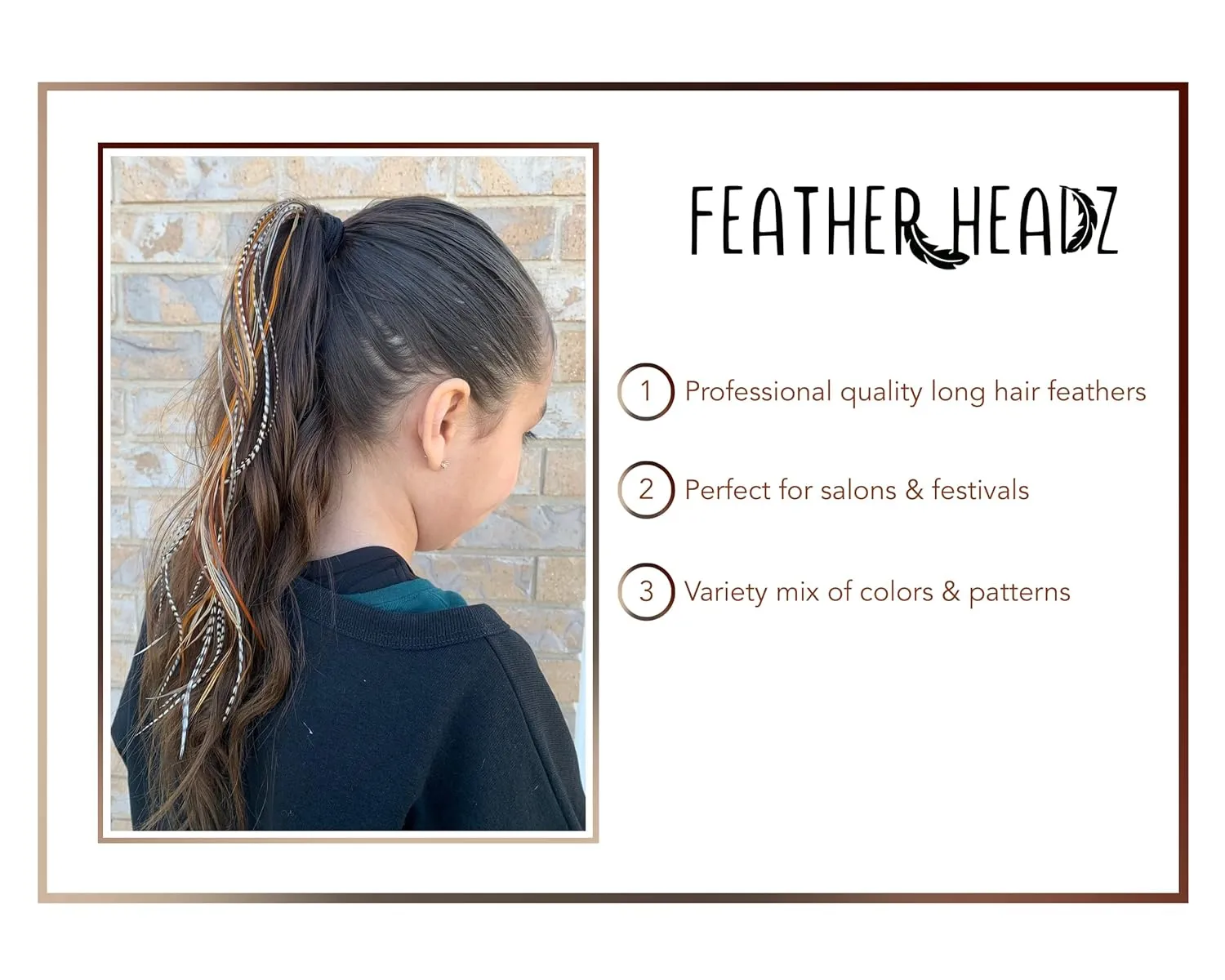 21 Natural Color Hair Feathers - 7”- 12” Long - Feathers for Hair Extension, Natural Hair Extension DIY Kit - Eye-Catching Design - 20 Micro-link Beads - 100% Real Rooster Feathers