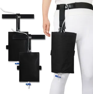 2PCS Catheter Bag Holder, Urinary Drainage Bag Cover for Men & Women,Catheter Stabilization Device， 2000ml Bag with Waist Belt ，It Won't Slip and Fall Out& Secure & Discreet Washable & Reusable