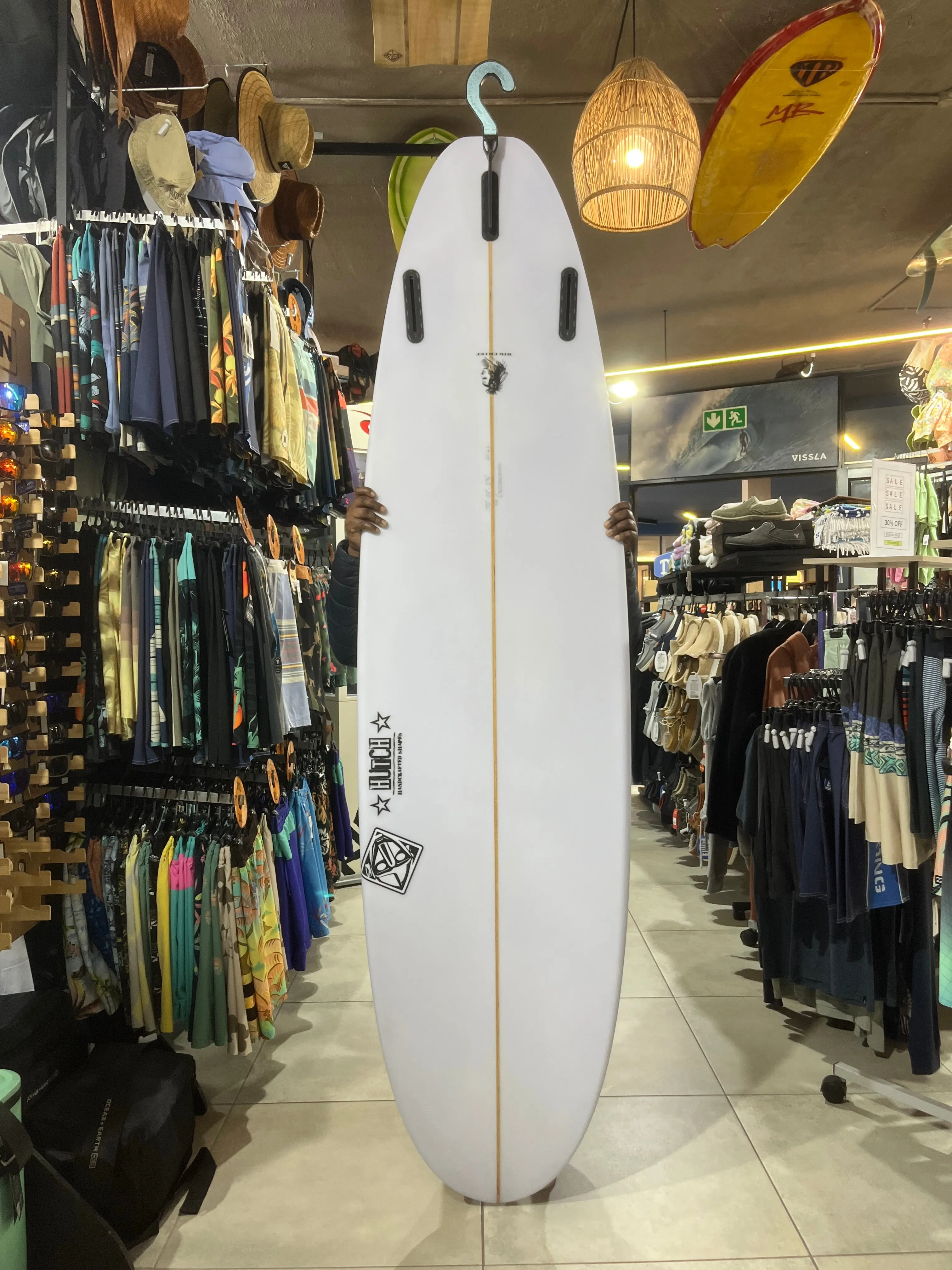 7' 0" X 21 1/2" X 2 5/8" (47.5L) Hutchison Handcrafted Minimal Big Chief HHB3439