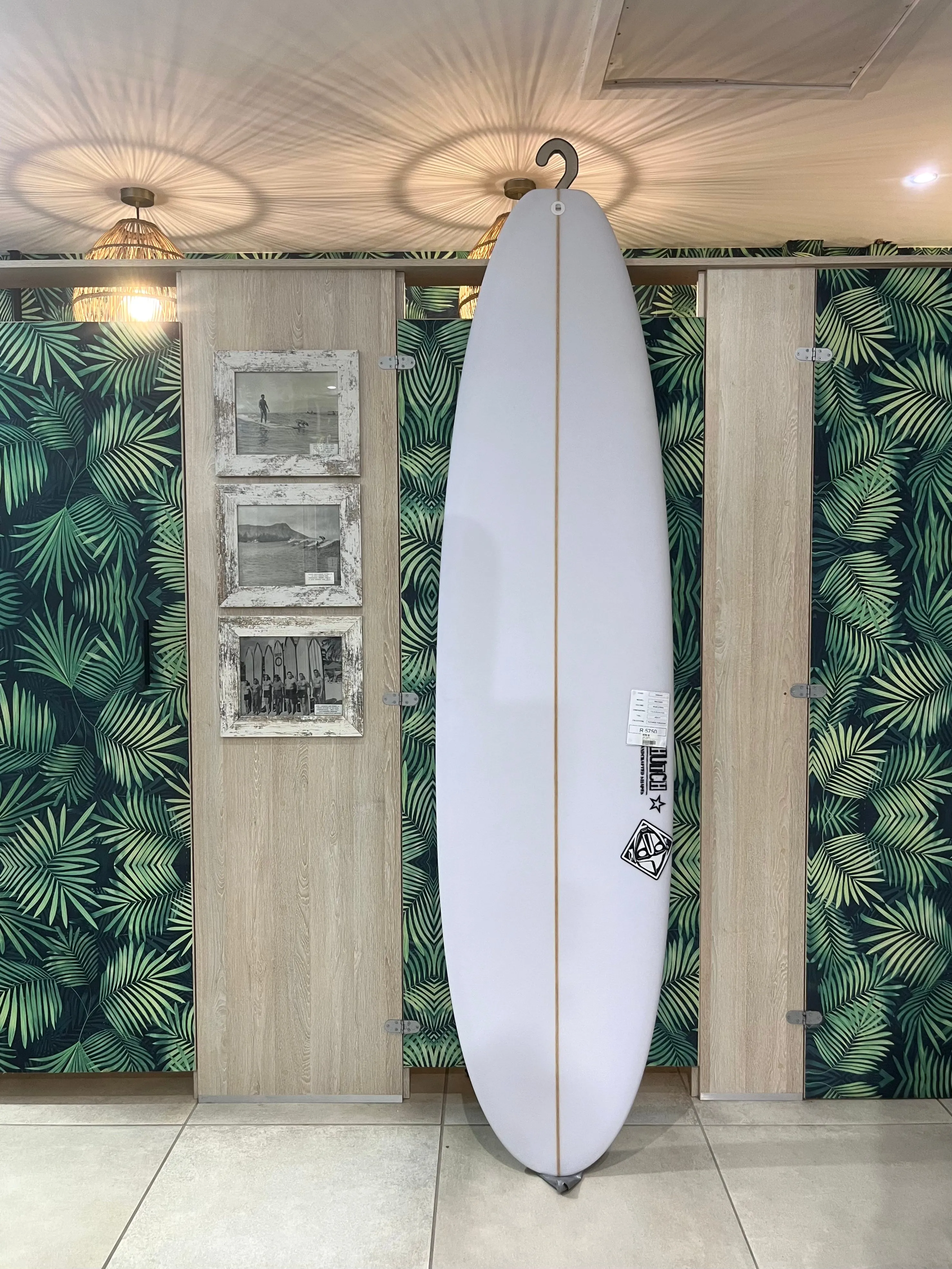 7' 2" X 21 1/2" X 2 3/4" (49.6L) Hutchison Handcrafted Minimal Big Chief HHB3431