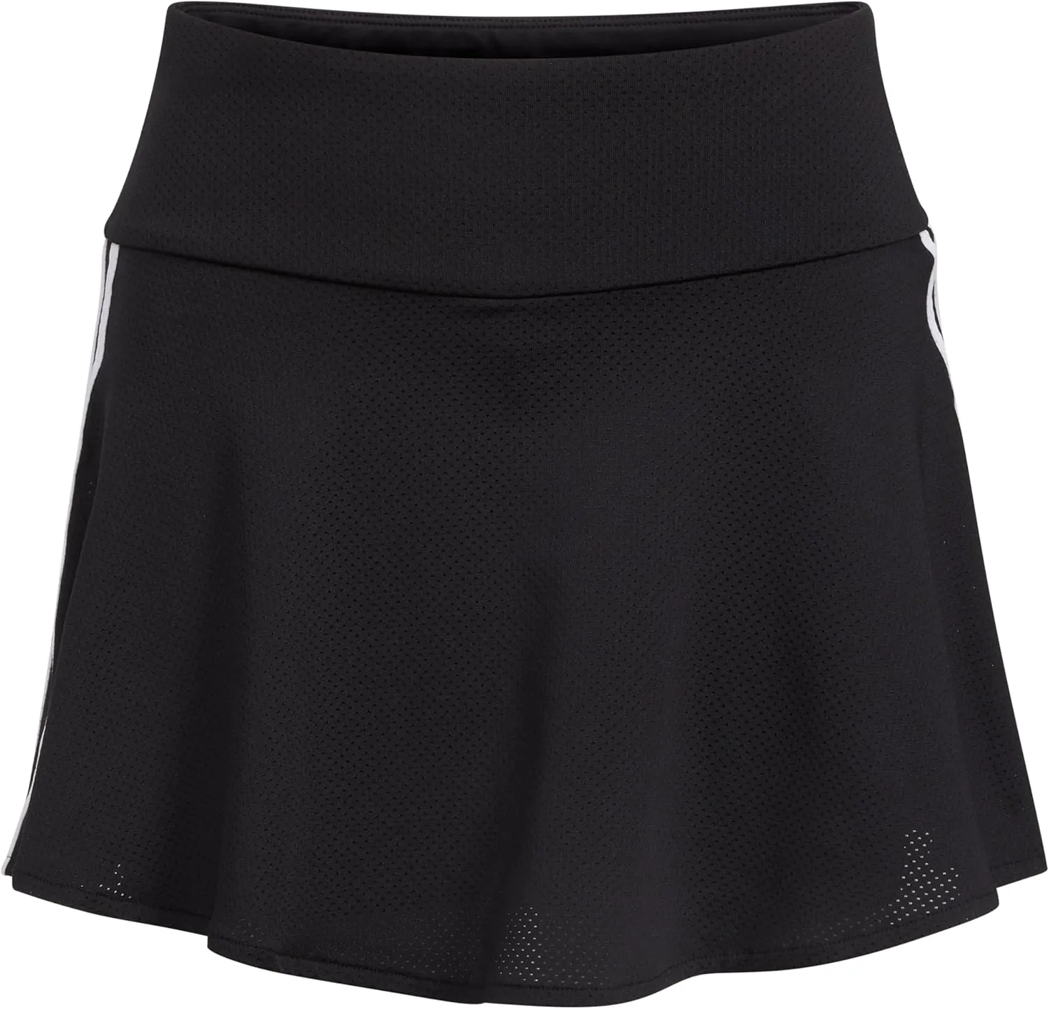 adidas Girls' 3-Stripe Flounce Knit Skorts Tennis Skirt, Black/White