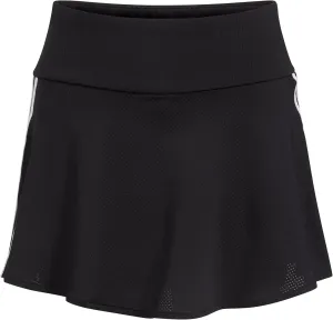 adidas Girls' 3-Stripe Flounce Knit Skorts Tennis Skirt, Black/White