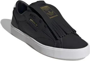 adidas Originals Womens Sleek Sneakers, Core Black/Cloud White/Crystal White, 9