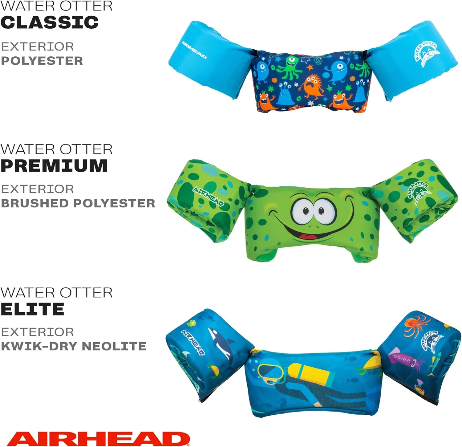 Airhead Water Otter Classic Life Jacket | Flotation Devices for Kids | Multiple Colors Available