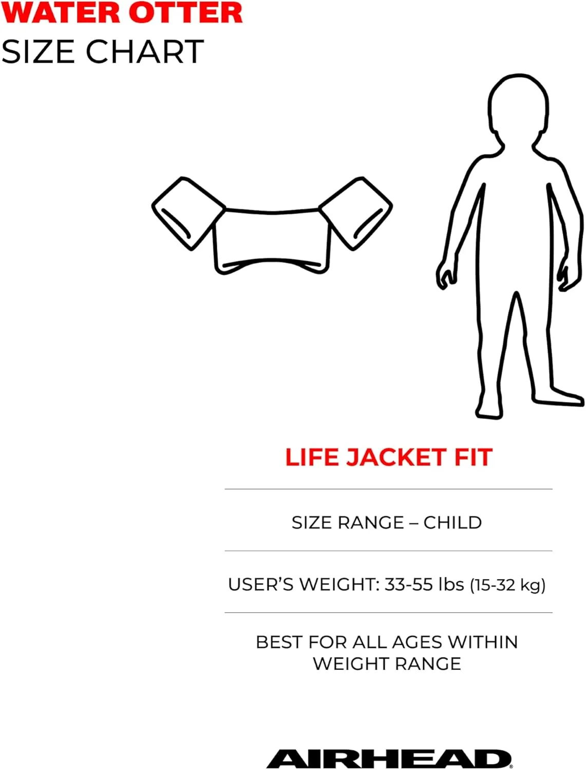 Airhead Water Otter Classic Life Jacket | Flotation Devices for Kids | Multiple Colors Available