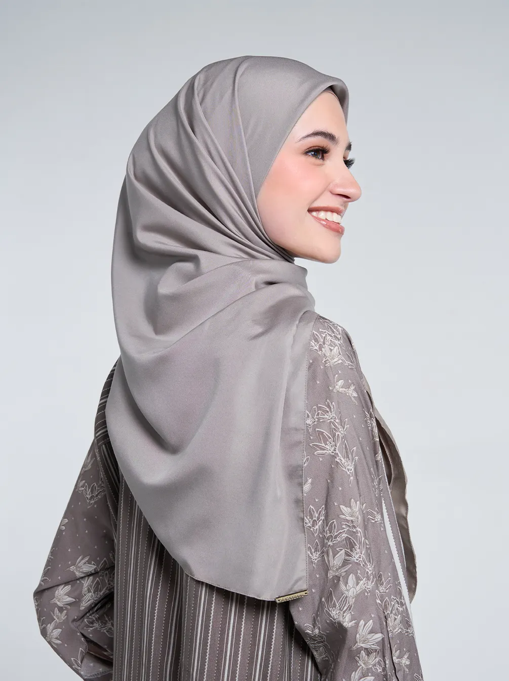 AIRY VOILE SCARF PLAIN ASH GREY