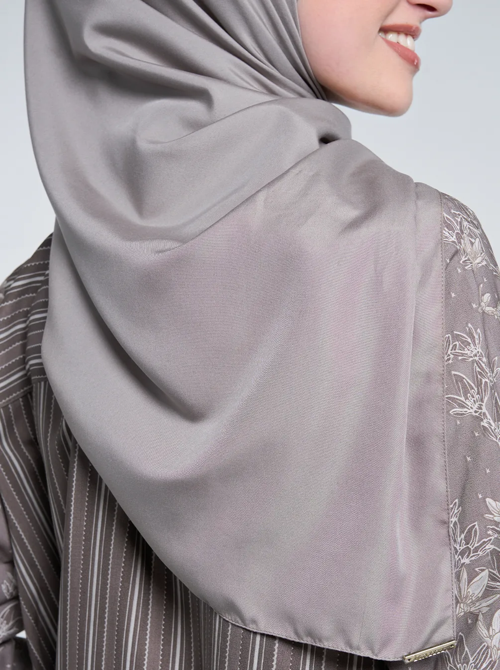 AIRY VOILE SCARF PLAIN ASH GREY