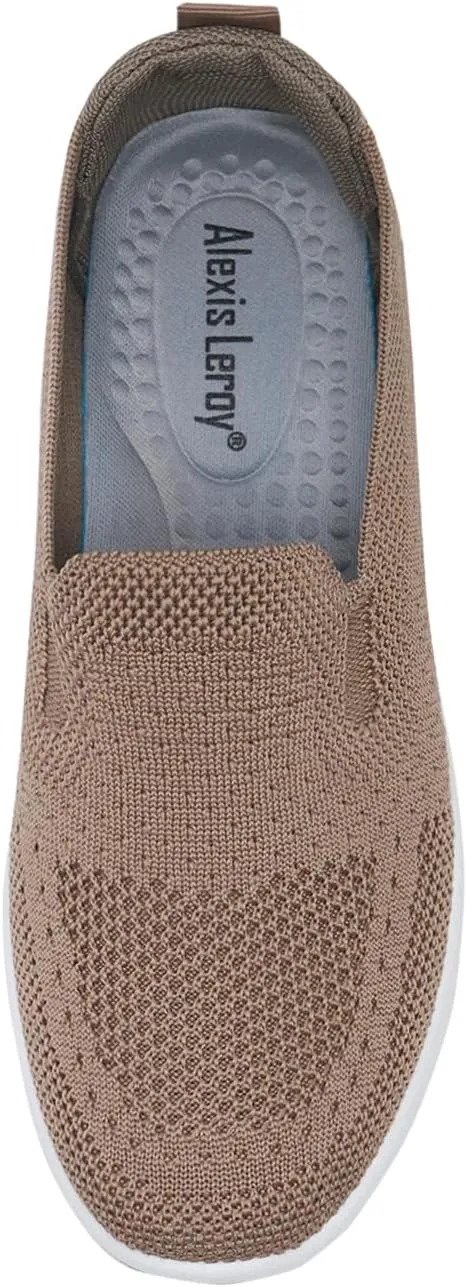 Alexis Leroy Women's Mesh-Comfortable Athletic Walking Shoes Slip On Casual Sneakers