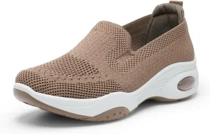 Alexis Leroy Women's Mesh-Comfortable Athletic Walking Shoes Slip On Casual Sneakers
