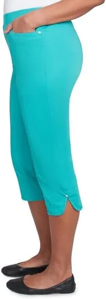 Alfred Dunner Nantucket Cotton Capri Pants with Tulip Edge