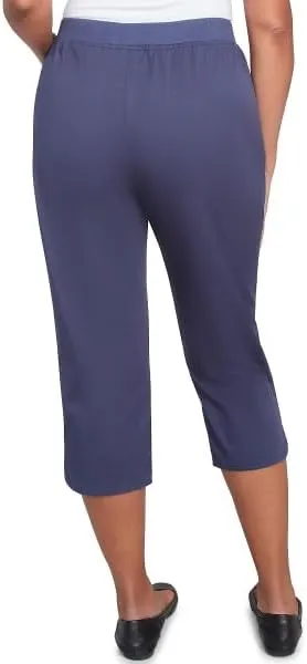 Alfred Dunner Nantucket Cotton Capri Pants with Tulip Edge