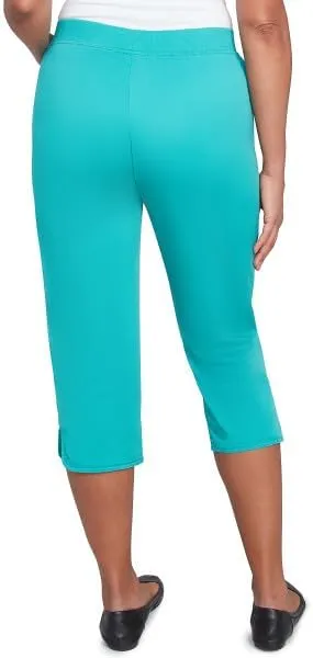Alfred Dunner Nantucket Cotton Capri Pants with Tulip Edge