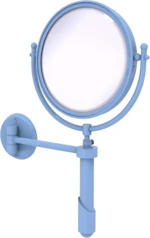 Allied Brass SHM-8/5X-FTB Soho Collection Wall Mounted Make-Up Mirror 8 Inch Diameter with 5X Magnification, Flat Troll Blue