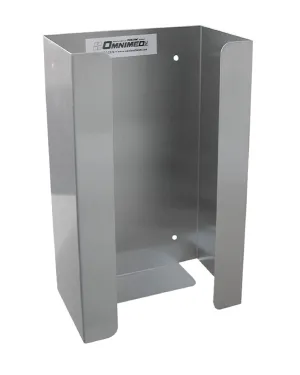 American Made Stainless Steel Wall Mountable Single Glove Box Holder/Dispenser - Easily Store and Dispense Your Gloves, Masks, (9.75 H X 5.5 W X 3.5 D)