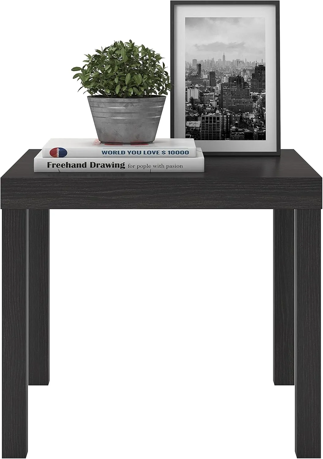 Ameriwood Home Parsons Modern End Table, Espresso