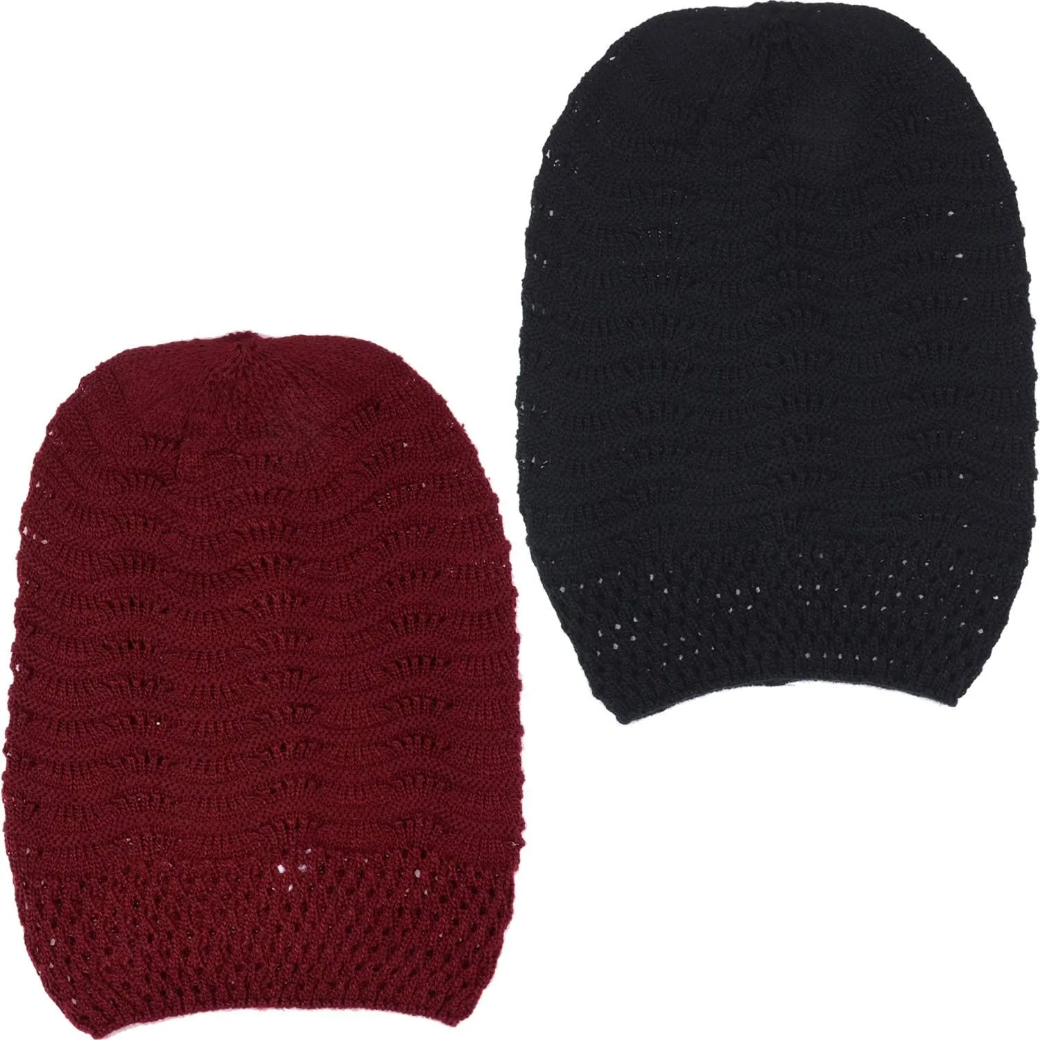 an Adult Slouchy Beanie Hat Open Weave Crochet Mesh Light Fashion Baggy Cap