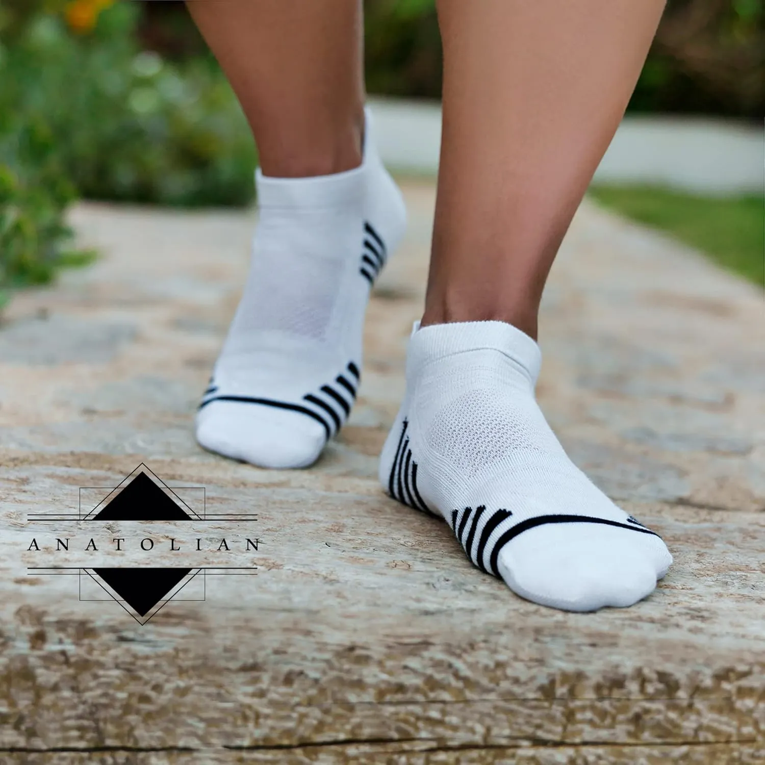 Ankle Socks with back Heel Tab for Men Low Cut Cool Comfort Fit Athletic Performance 6 pair pack