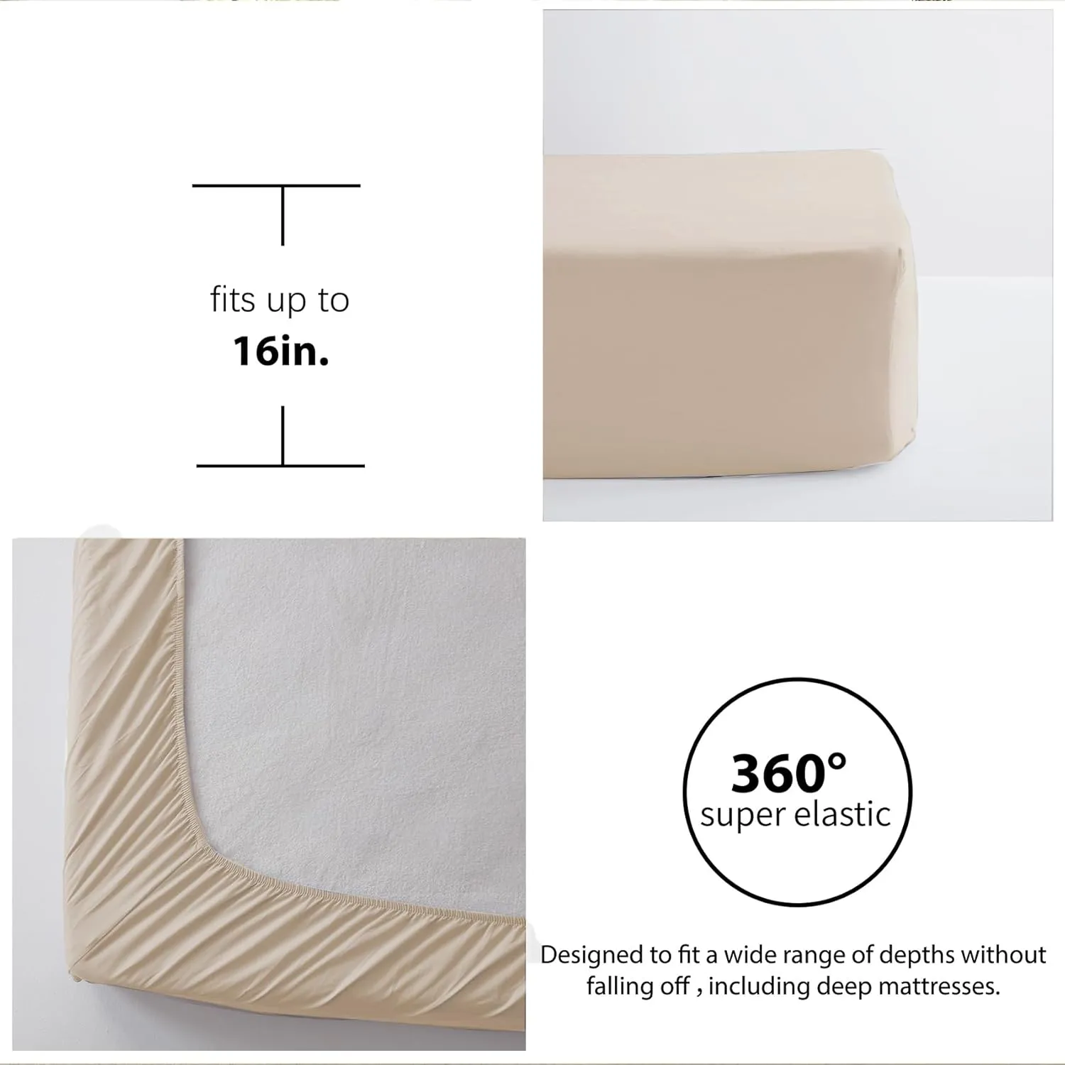 Anluoer Queen Comforter Set, Beige Tufted Bed in a Bag 7 Pieces with comforters and Sheets, All Season Bedding Sets with 1 Comforter, 2 PillowShams, 2 Pillowcases, 1 Flat Sheet, 1 Fitted Sheet