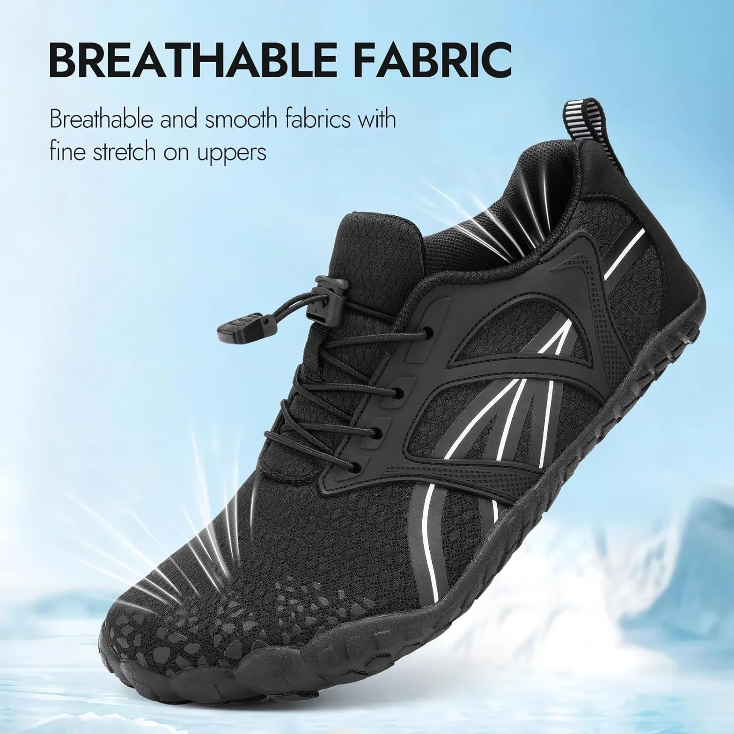 ATHMILE Barefoot Shoes Women Water Shoes Wide Toe Non-Slip Aqua Beach Quick-Dry for Swim Kayak Lake Pool River Hiking Surfing Boating Fishing Diving Cruise Ship Essentials