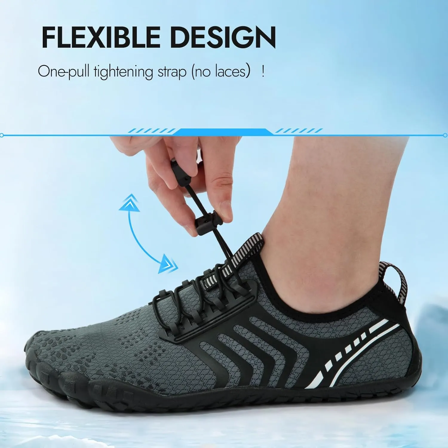 ATHMILE Barefoot Shoes Women Water Shoes Wide Toe Non-Slip Aqua Beach Quick-Dry for Swim Kayak Lake Pool River Hiking Surfing Boating Fishing Diving Cruise Ship Essentials