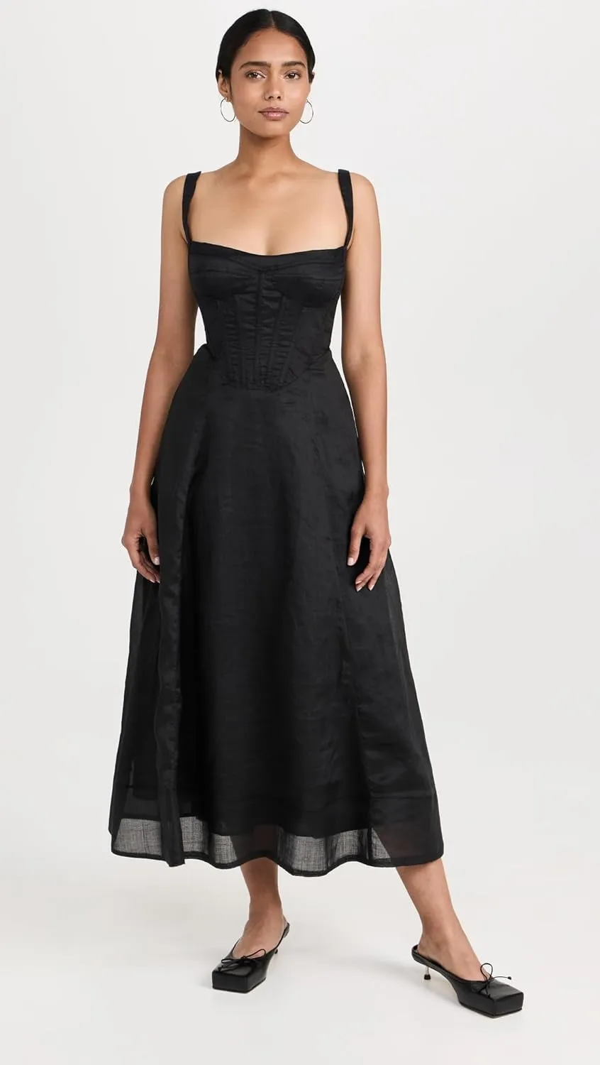 Bardot Women's Adaline Corset Midi Dress
