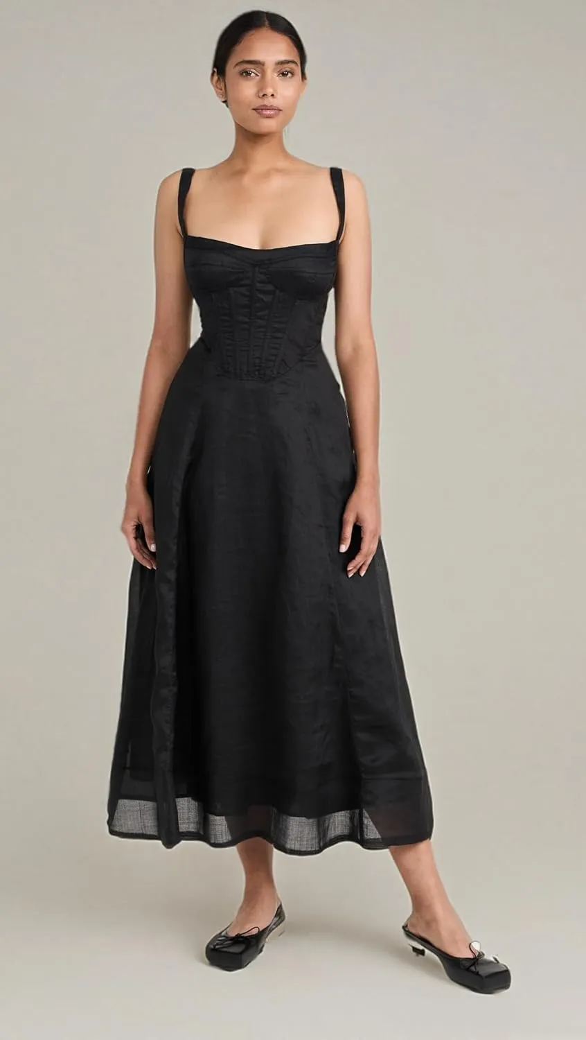 Bardot Women's Adaline Corset Midi Dress