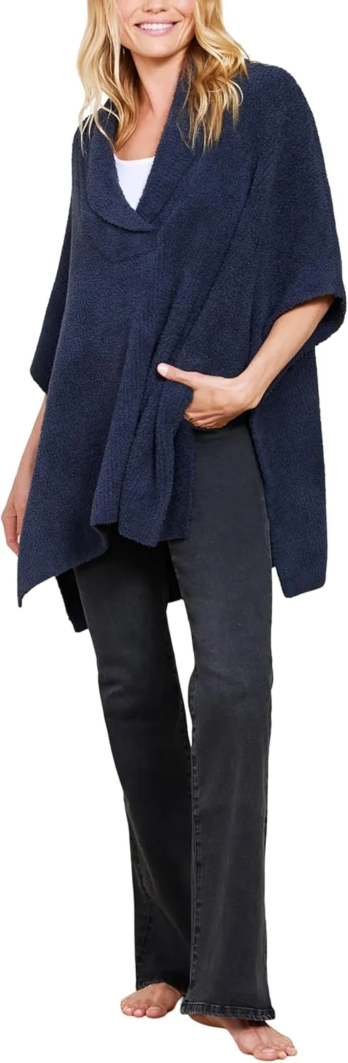 Barefoot Dreams Women's CozyChic Shawl Collar Poncho
