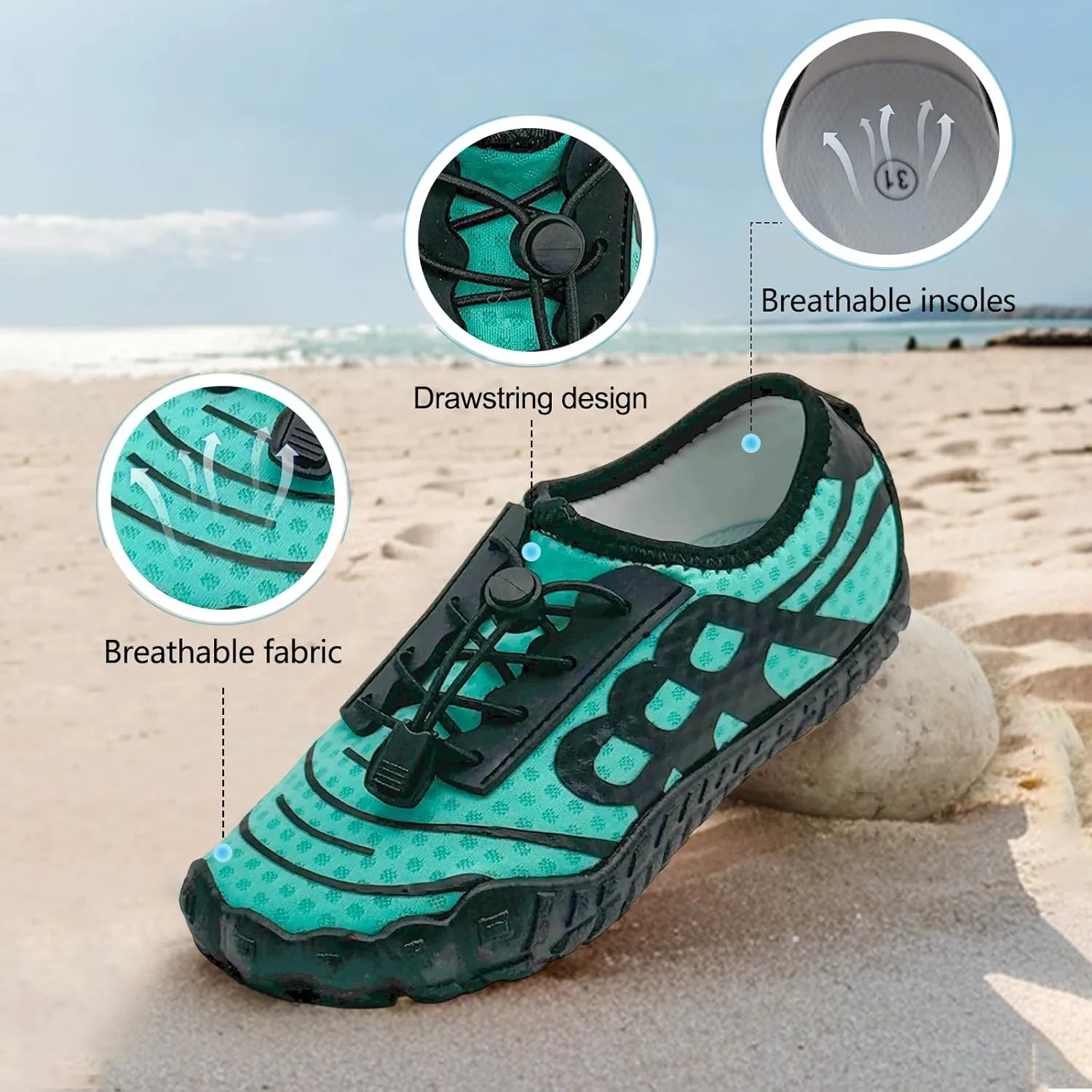 Barefoot Shoes for Women & Men - Minimalist Hiking/Trail Running Footwear with Wide Toe Box | Zero Drop Lightweight Breathable Quick-Dry Outdoor Sneakers (Size 3.5-11)