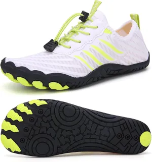 BareStep Active Barefoot Shoes Grounded Footwear Women Men Breathable Comfortable Slip on Hiking Water Shoes, White, 11