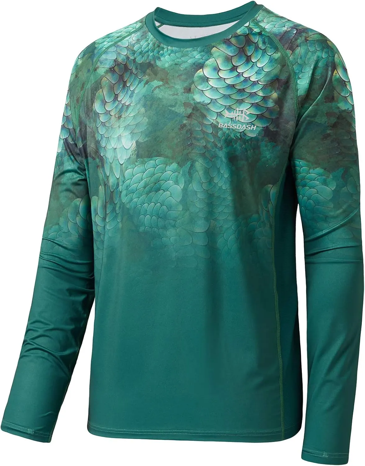 BASSDASH FS14M Men's Camo Gradient Performance Long Sleeve Fishing Shirt UPF50 