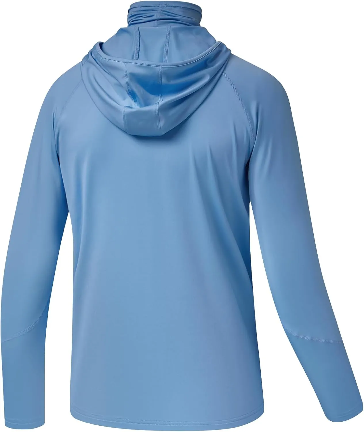 BASSDASH Youth UPF 50  Hooded Shirts with Mask UV Neck Gaiter Sun Protection Long Sleeve T Shirt for Fishing Swim