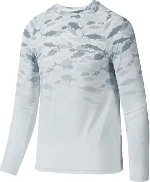 BASSDASH Youth UPF50  Camo Long Sleeve Fishing Shirt UV Protection Quick Dry Tee