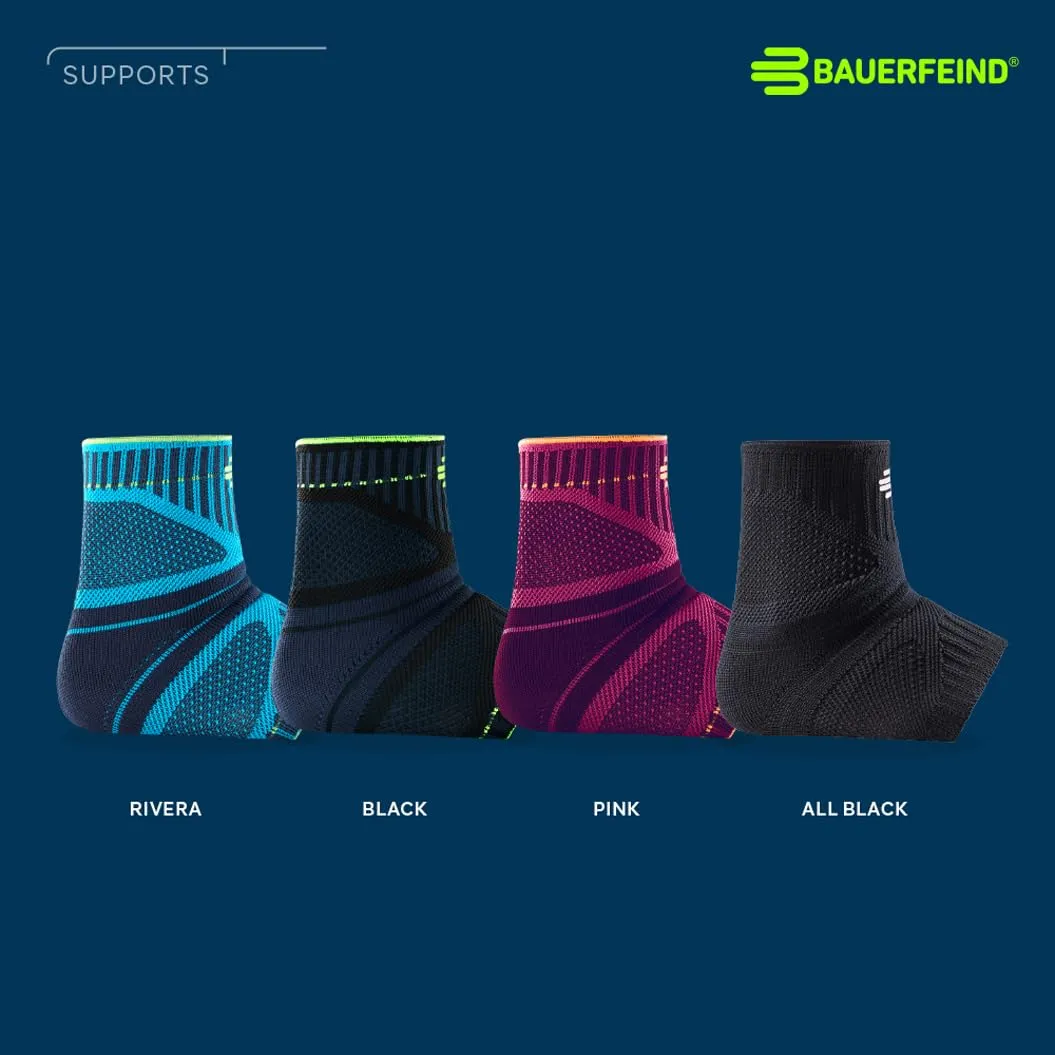 Bauerfeind Sports Ankle Support Dynamic - Ankle Compression Sleeve for Freedom of Movement - 3D AirKnit Fabric for Breathability - Premium Quality & Washable (M, Pink)