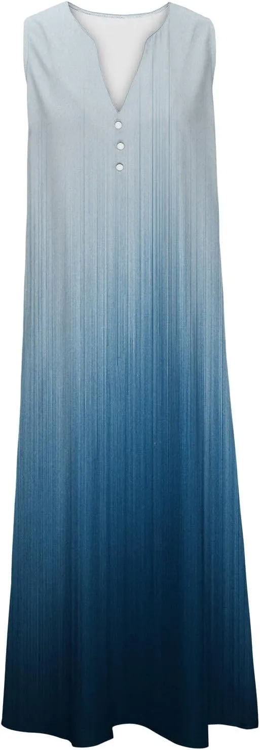 Beach Sundresses for Women 2025 Vacation Casual Plus Size Midi Sun Dress Loose Flowy Summer Boho Long Dresse Trendy