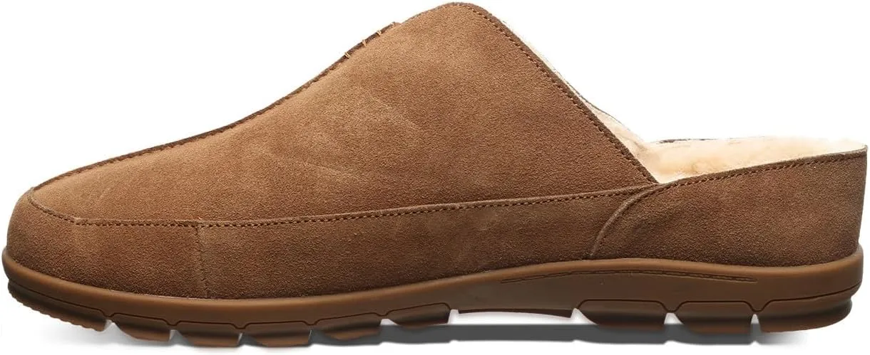 BEARPAW Men's Bruce Slipper | Men's Classic Suede | Men's Slip On Shoes | Comfortable Casual Shoes
