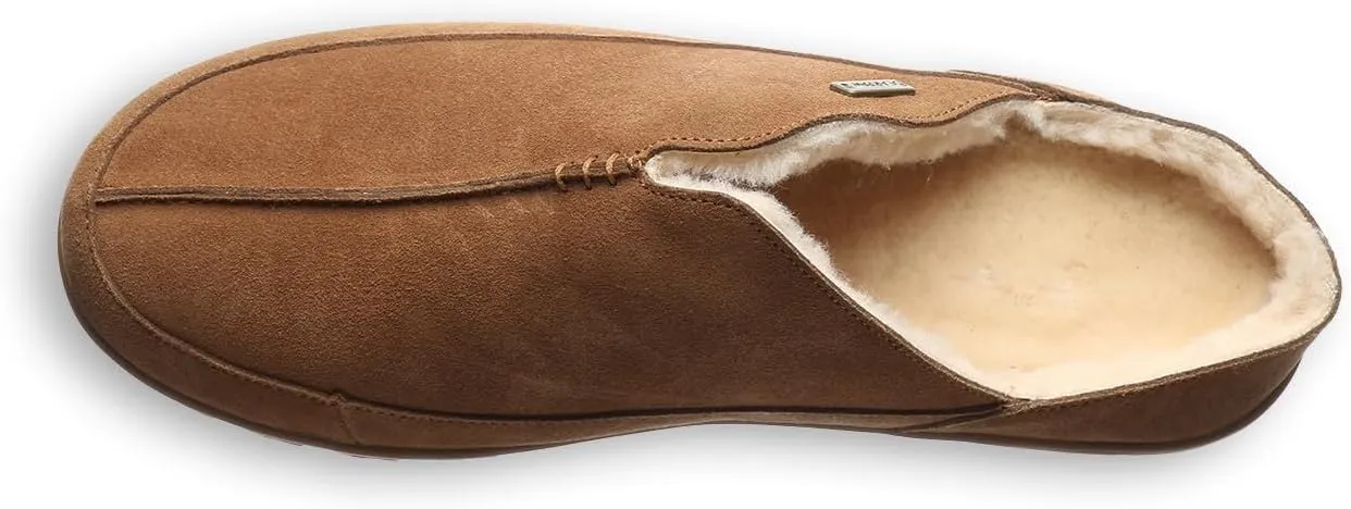BEARPAW Men's Bruce Slipper | Men's Classic Suede | Men's Slip On Shoes | Comfortable Casual Shoes