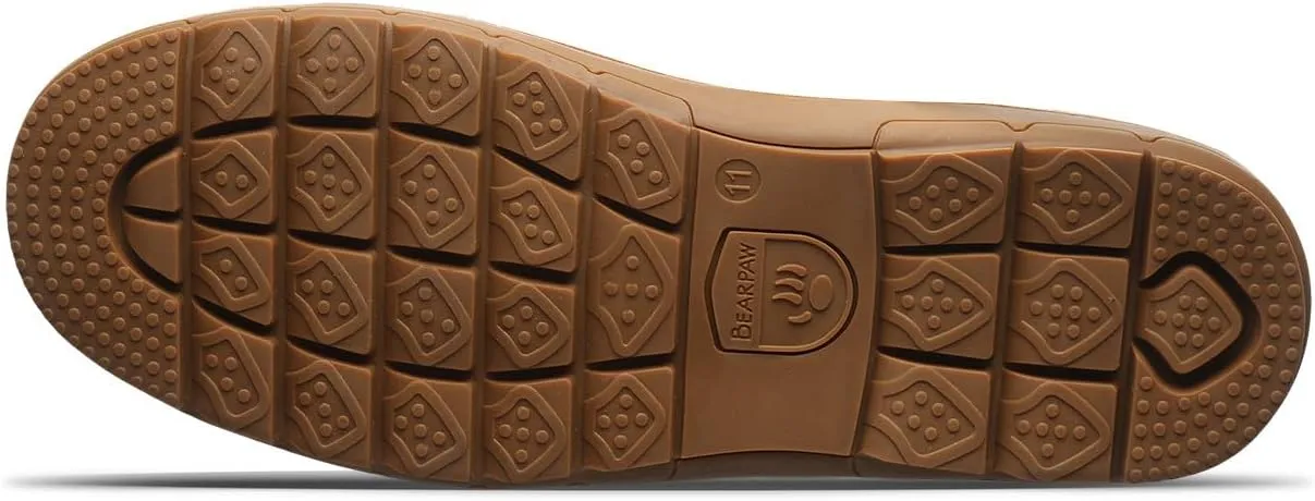 BEARPAW Men's Bruce Slipper | Men's Classic Suede | Men's Slip On Shoes | Comfortable Casual Shoes