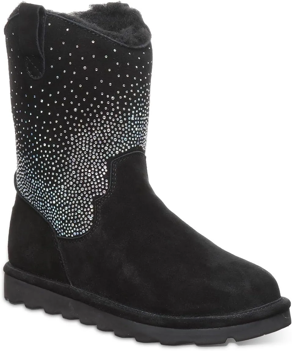 Bearpaw Serafina Women's Rhinestone Glittered Boots Black - 8 Medium