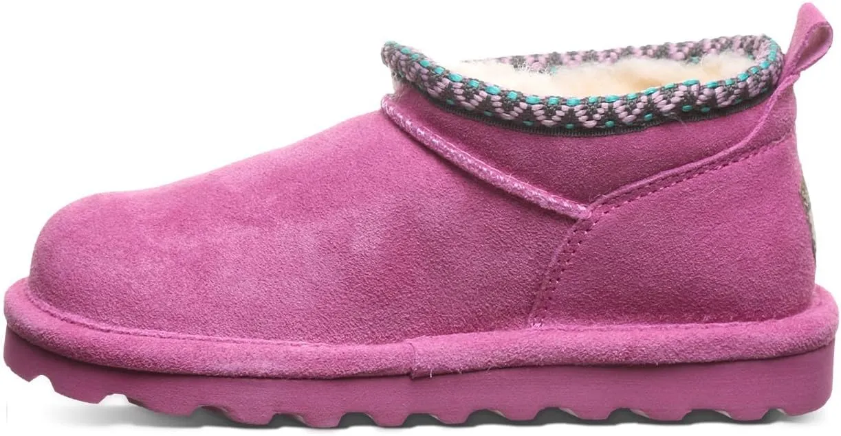 BEARPAW Super Shorty Deco Youth Multiple Colors | Women's Ankle Boot | Women's Slip On Boot | Comfortable Winter Boot