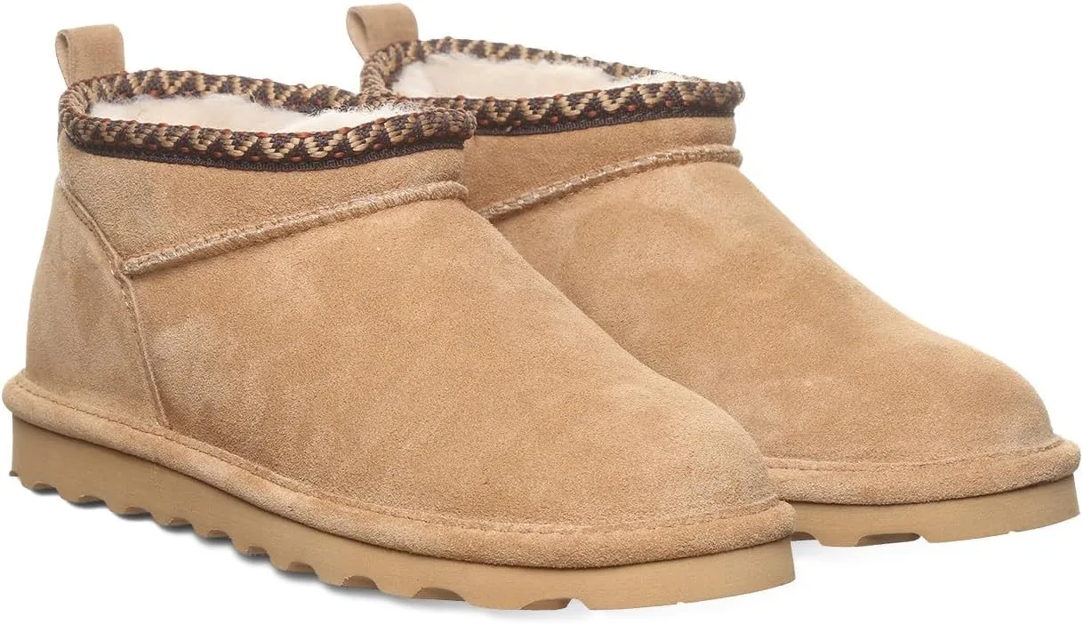 BEARPAW Women's Super Shorty Deco Multiple Colors | Women's Ankle Boot | Women's Slip On Boot | Comfortable Winter Boot