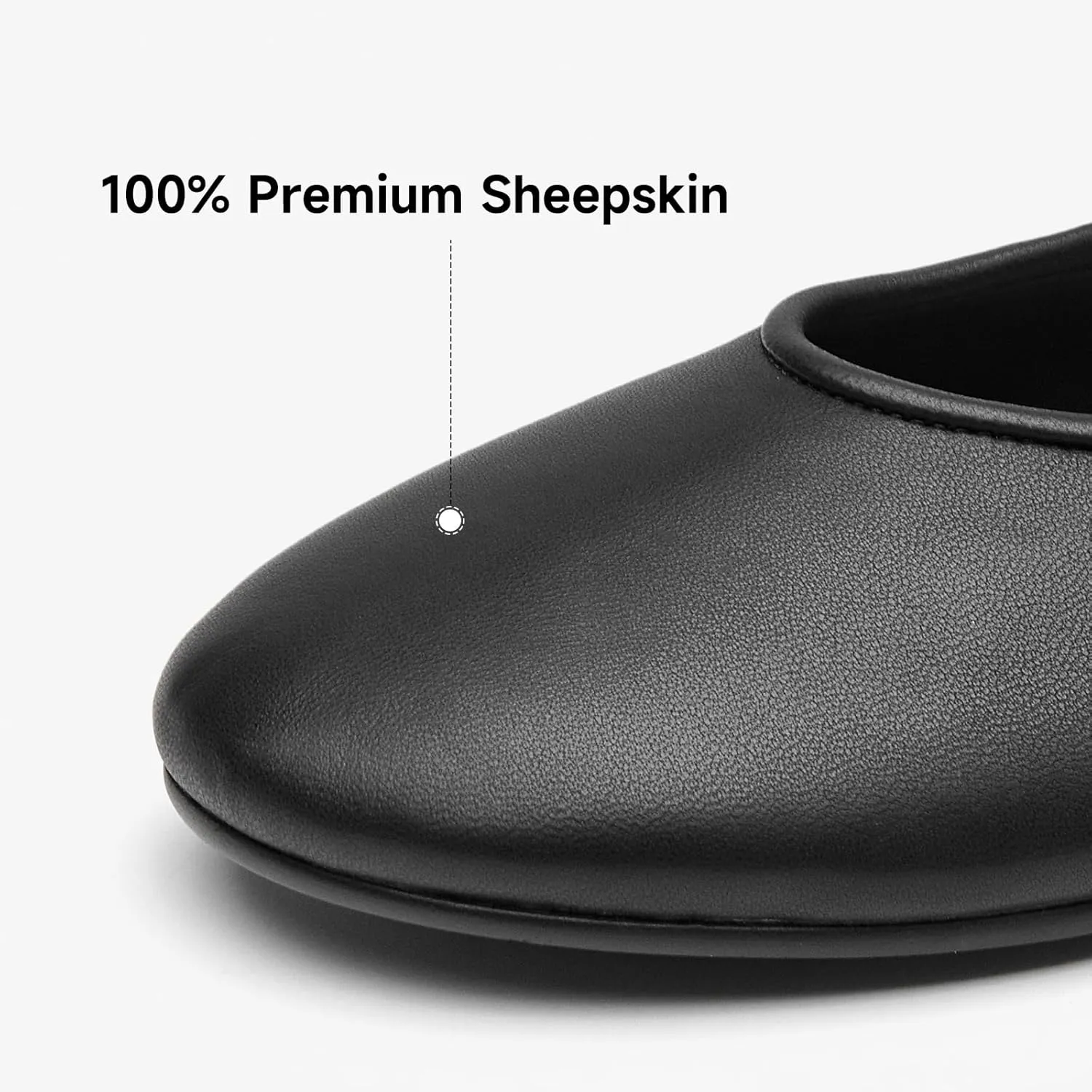 BEAU TODAY Womens Mary Jane Fats, Genuine Leather Ballet Flats for Women, Comfortable Sheepskin Round Toe Mary Jane Shoes Cute Fashion Flat Shoes