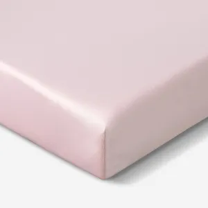 Bedgear Baby Hyper-Linen Performance Crib Sheet - Deflects Heat and Fitted Crib Sheet, Soft and Airy Feel, Light Pink