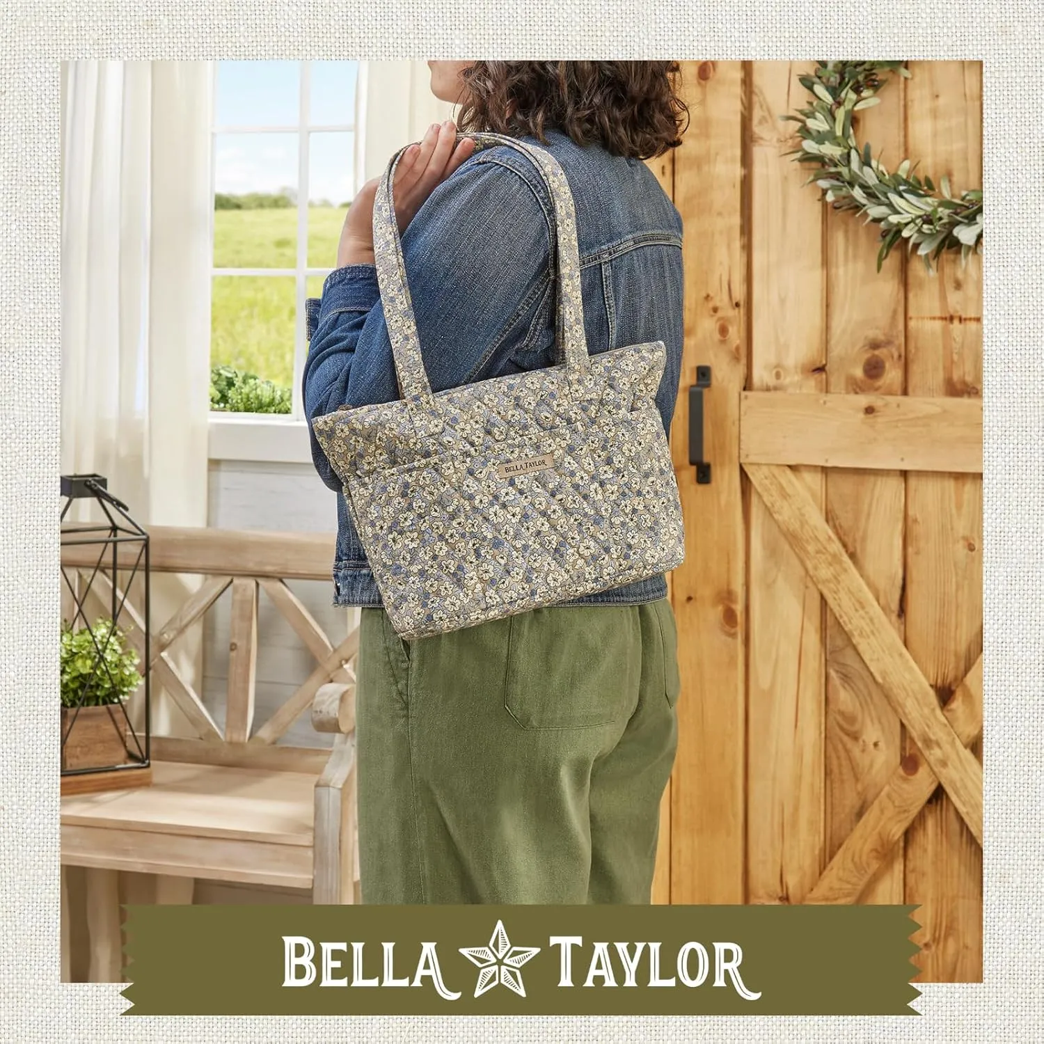 Bella Taylor Small Tote | Lightweight Quilted Fabric Purses for Women