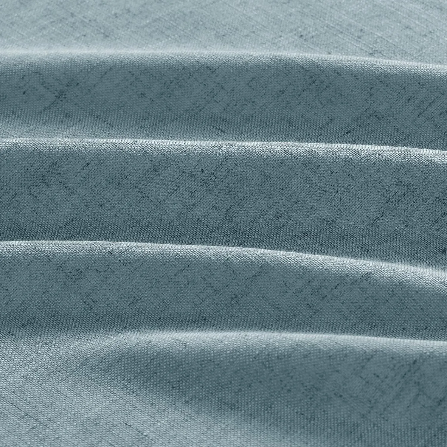 Blue Linen Semi Sheer Curtains 96 Inch Length for Living Bedroom 2 Panels Rod Pocket Light Filetring Privacy Linen Blend Cotton Textured Rustic Farmhouse Decor Drapes for Dining Room, W52xL96