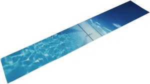 Blue Swimming Pool Table Runner for Kitchen Dining, Summer Linen Table Runners Vintage Long Tablescarf Farmhouse Tablecloth for Holiday Parties, Weddings Decor 13x72 Inch