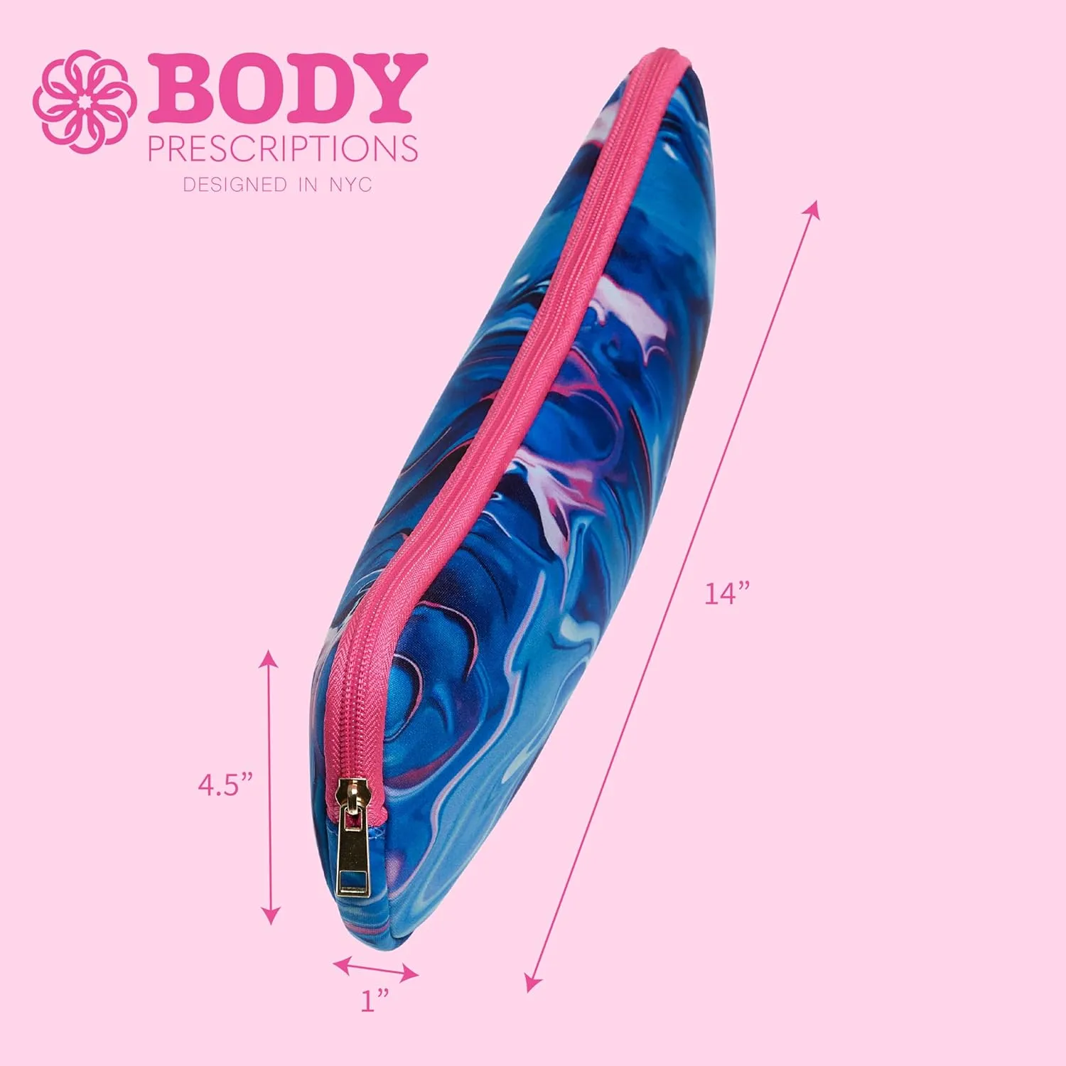 Body PrescriptionsHair Tools Caddy with Stylish Design, Heat Resistant and Hand-Washable Neoprene Hair Styling Tools Case, Blue Marble