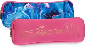 Body PrescriptionsHair Tools Caddy with Stylish Design, Heat Resistant and Hand-Washable Neoprene Hair Styling Tools Case, Blue Marble