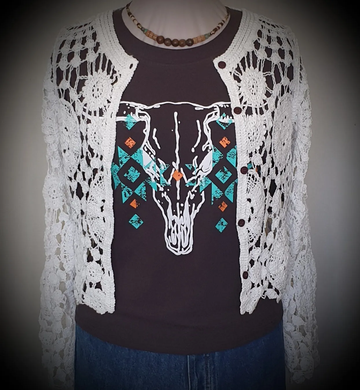 Boho Bull Skull Tee Vance And Ainsley