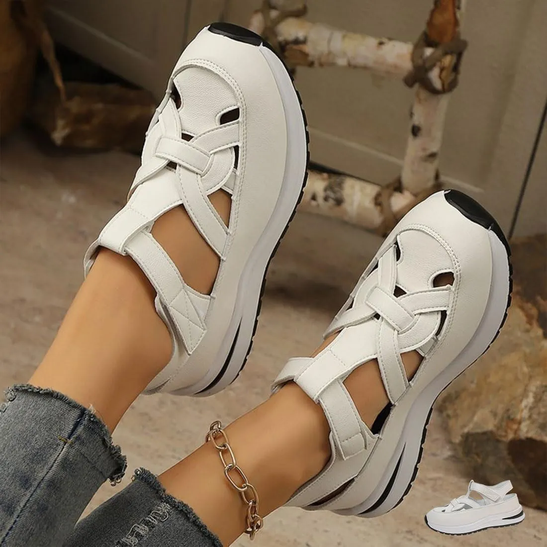 Bomre Shoes, Bomre Shoes Women Sneakers, 2025 Summer Platform Wedge, Beach Vacation, Arch Support Sandals