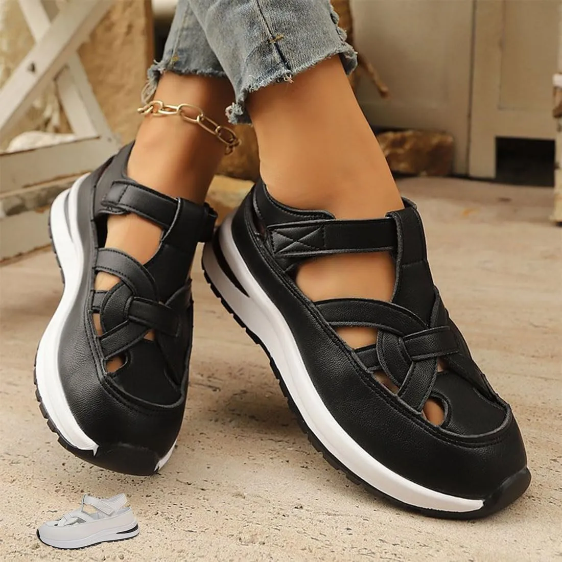 Bomre Shoes, Bomre Shoes Women Sneakers, 2025 Summer Platform Wedge, Beach Vacation, Arch Support Sandals